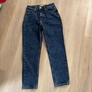 Zara height waist straight leg denim jeans